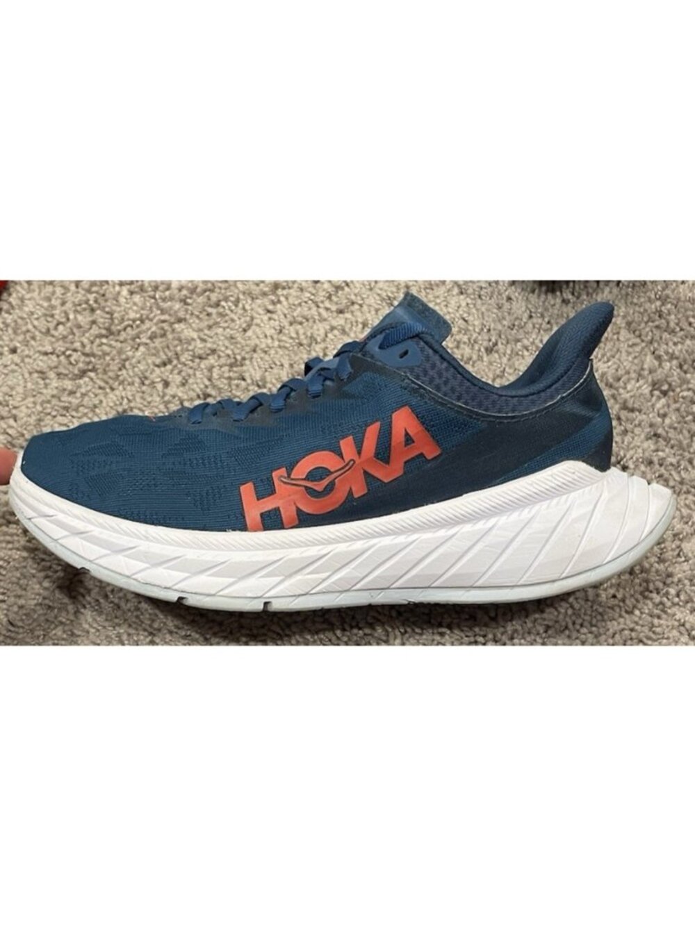 Hoka One One Carbon X 2 Yellow White Womens Size 8.5 B Running Shoes